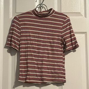 Striped Wild Fable High Neck Tee